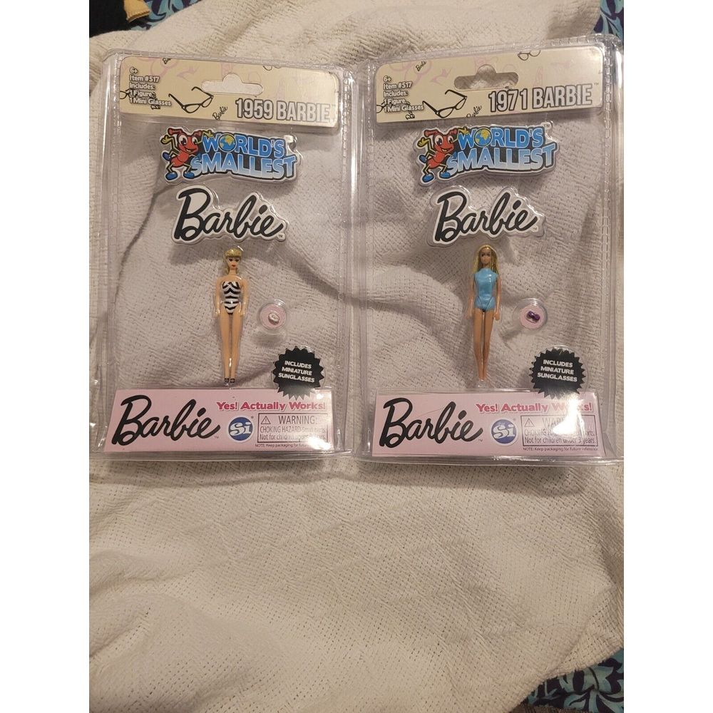 Worlds Smallest Barbie Set of‎ 2- 1959 and 1971 - Item #517- 2017 Brand New